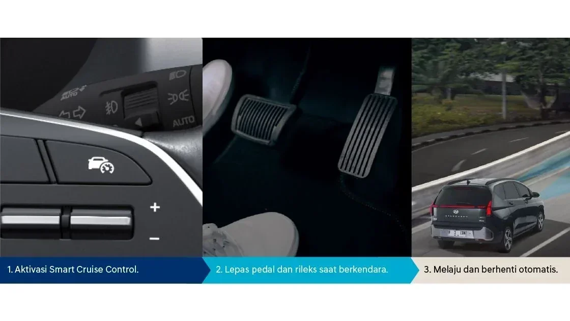 Kaki Rileks dengan Smart Cruise Control (SCC) with Stop & Go*
